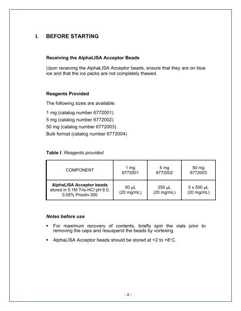 AlphaLISA Assay Development Guide - PerkinElmer