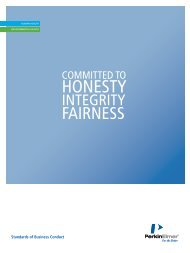 Standards of Business Conduct - PerkinElmer