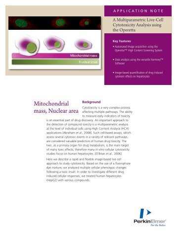 A Multiparametric Live-Cell Cytotoxicity analysis using ... - PerkinElmer