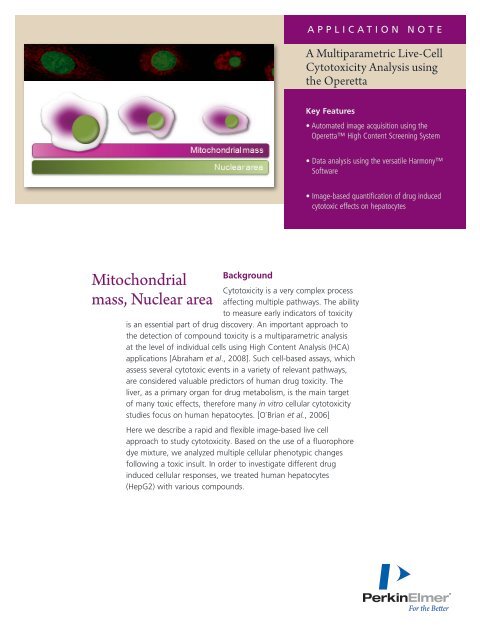 A Multiparametric Live-Cell Cytotoxicity analysis using ... - PerkinElmer