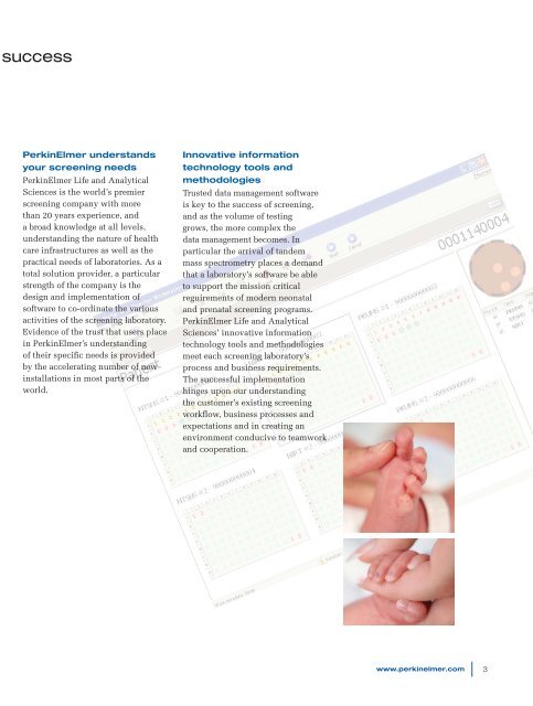 Managing screening programs with PerkinElmer's Specimen Gate ...