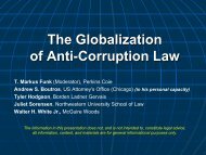 The Globalization of Anti-Corruption Law - Perkins Coie