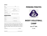 Biddy Volleyball Camp - Perkins Local Schools