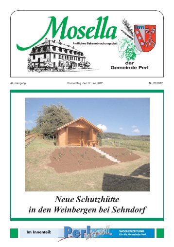 Neue SchutzhÃ¼tte in den Weinbergen bei Sehndorf - Perl