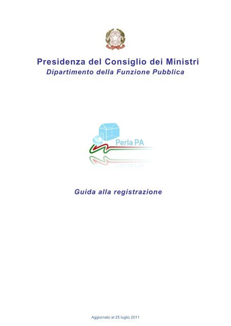 Guida alla registrazione - Perla PA