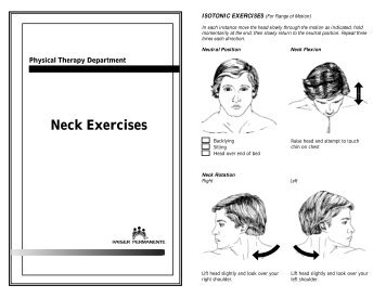 Neck Exercises: range of motion, isometrics - permanente.net