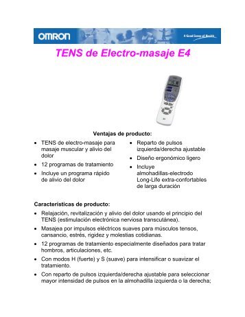 TENS de Electro-masaje E4 - Perox Sport
