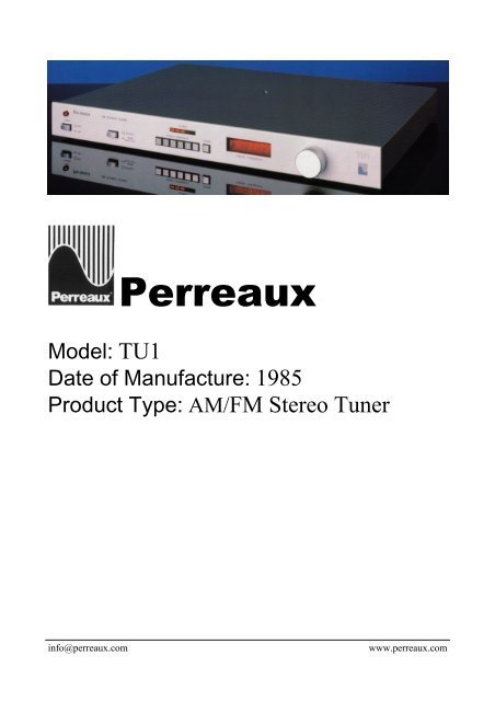 TU1 - AM/FM Stereo Tuner