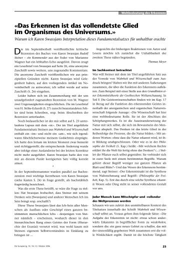 PDF: Das Erkennen ist das vollendetste Glied im Organismus des ...