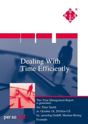 Dealing With Time Efficiently - Persolog GmbH