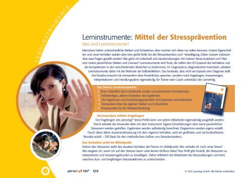 Ausgabe 1/2012 - Persolog GmbH