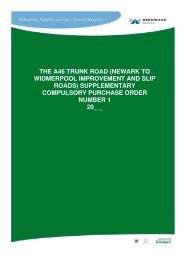 the a46 trunk road (newark to widmerpool improvement and slip ...