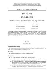 The Road Vehicles (Construction and Use) Regulations 1986