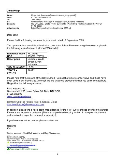 flood level data for River Avon and Flood Zone Maps