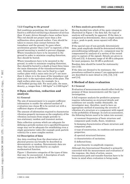 Evaluation and Measurement for Vibration in Buildings Part 1, BSI ...