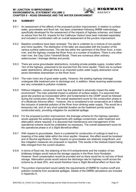 Chapter 9: Road drainage and the water environment
