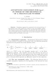 ASYMPTOTIC EXPANSION FOR log n! - Personal pages of the CEU