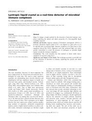 Lyotropic liquid crystal as a real-time detector of microbial immune ...