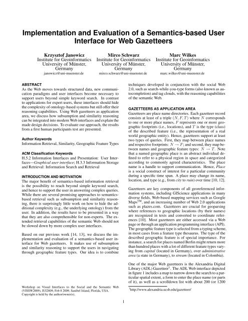 Implementation and Evaluation of a Semantics-based User Interface ...