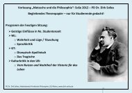 Vorlesung „Nietzsche und die Philosophie ... - PD Dr. Dirk Solies