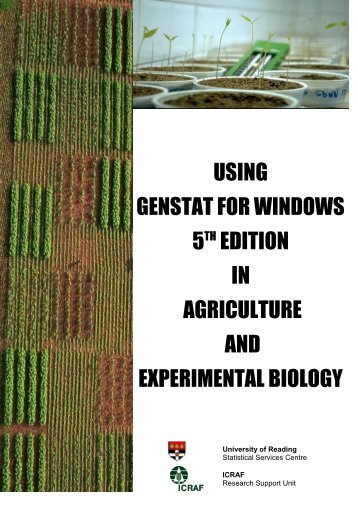 Using Genstat for Windows 5th Edition - University of Reading