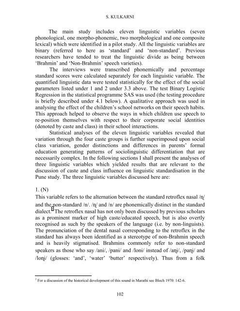 Reading Working Papers in Linguistics 4 (2000) - The University of ...