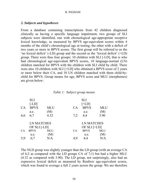 Reading Working Papers in Linguistics 4 (2000) - The University of ...