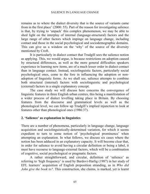 Reading Working Papers in Linguistics 4 (2000) - The University of ...