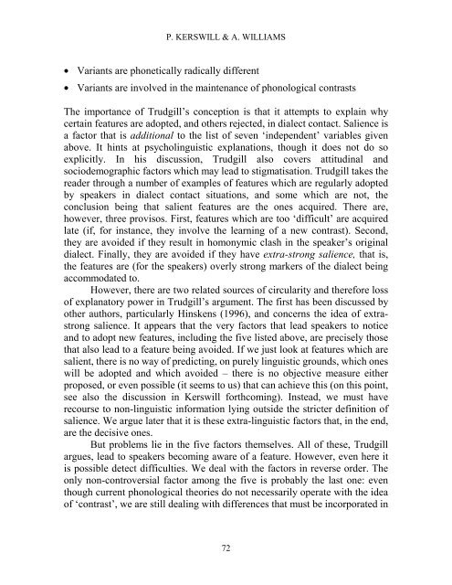 Reading Working Papers in Linguistics 4 (2000) - The University of ...