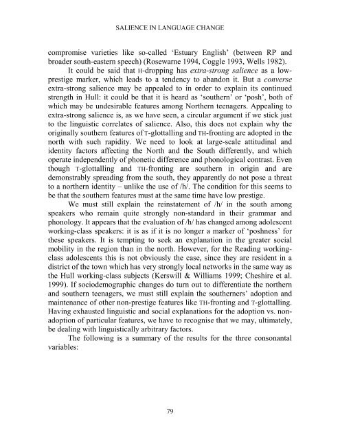 Reading Working Papers in Linguistics 4 (2000) - The University of ...