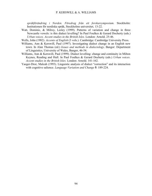 Reading Working Papers in Linguistics 4 (2000) - The University of ...