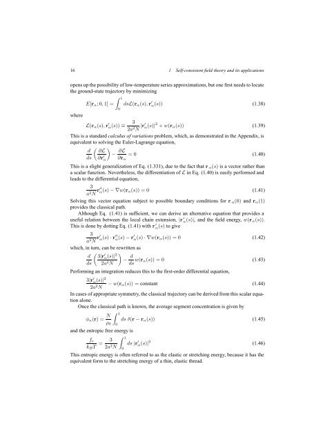 Self-Consistent Field Theory and Its Applications by M. W. Matsen