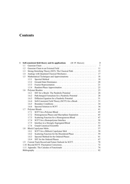 Self-Consistent Field Theory and Its Applications by M. W. Matsen