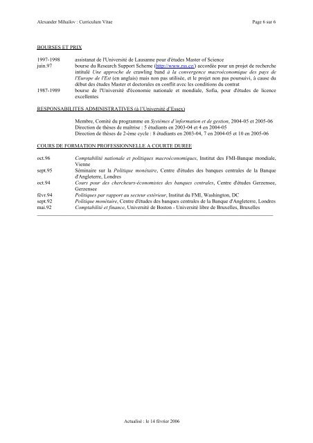 Curriculum Vitae (pdf) - University of Reading