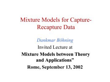 Mixture Models for Capture-Recapture Data