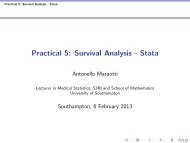 Practical 5: Survival Analysis - Stata - University of Southampton