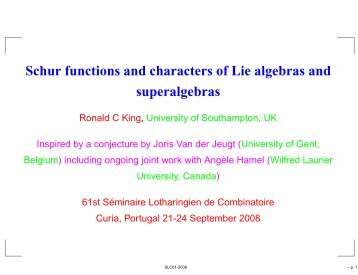 Schur functions and characters of Lie algebras and superalgebras