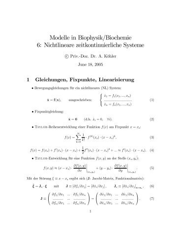 Nichtlineare Systeme