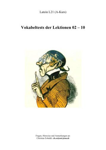 Vokabeltests der Lektionen 02 – 10