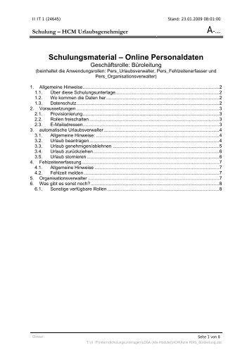 Schulungsunterlage (PDF, 233,3 KB) - der Personalabteilung - TU ...