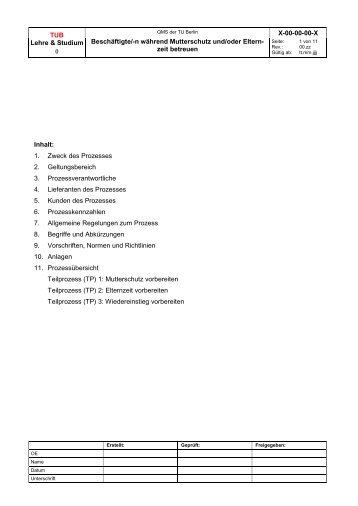 Prozessbeschreibung (PDF, 84,1 KB) - der Personalabteilung - TU ...