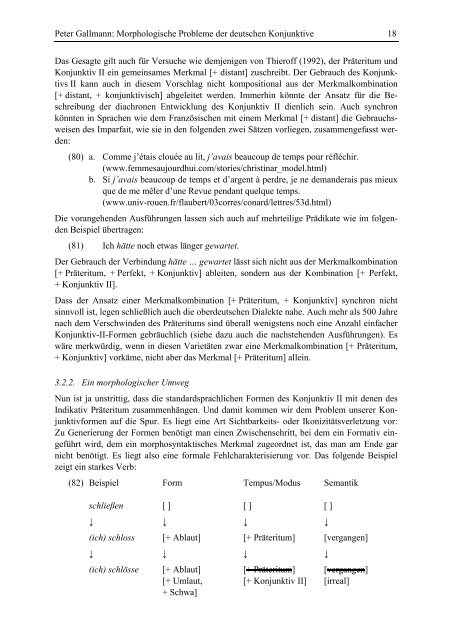 Morphologische Probleme der deutschen Konjunktive