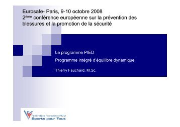 Fauchard - Le programme PIED - EuroSafe