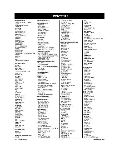 CONTENTS - Charmer-Sunbelt Group