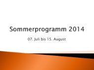 Sommerprogramm 2014