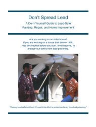 Don't Spread Lead - New England Lead Coordinating Committee