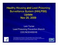 Healthy Housing and Lead Poisoning Surveillance System (HHLPSS)