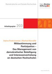 Mitbestimmung und Partizipation - Hans-BÃ¶ckler-Stiftung