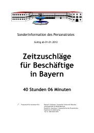 Wochenarbeitszeit von 40,1 Stunden - Personalrat