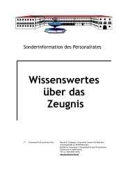 Wissenswertes Ã¼ber das Zeugnis - Personalrat der LMU